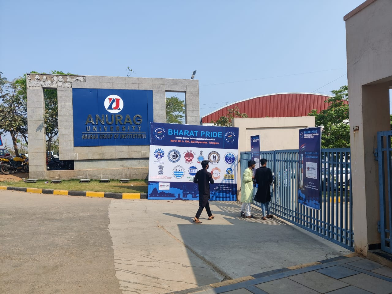 Bharat Pride signage at the entrance to Anurag University