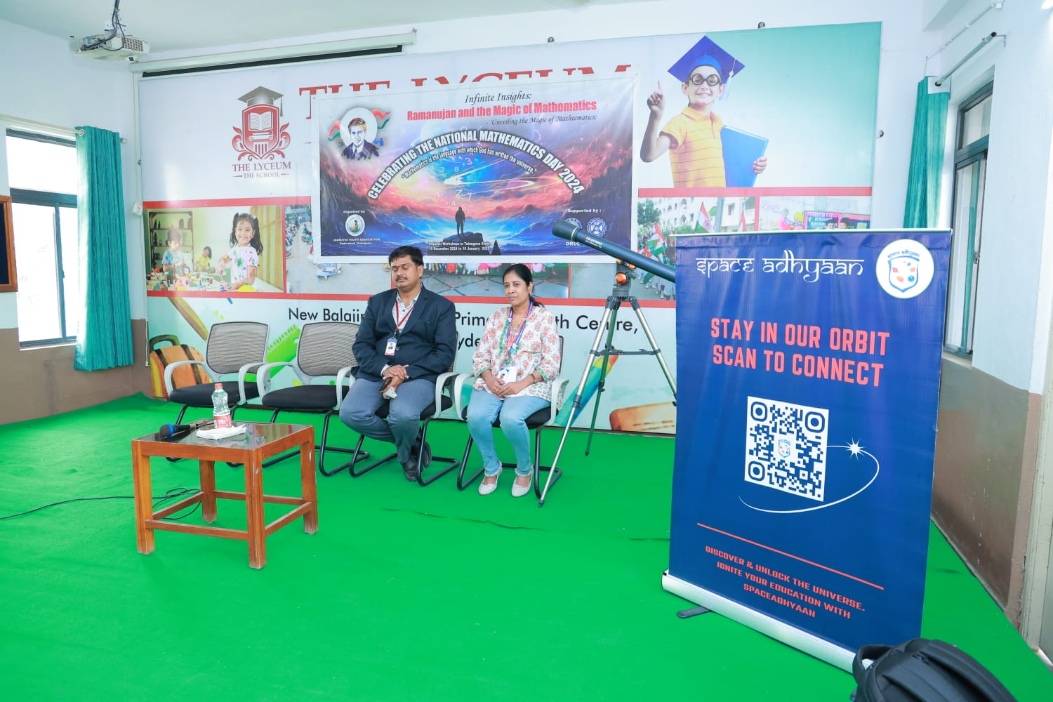 National Mathematics Day workshop stage