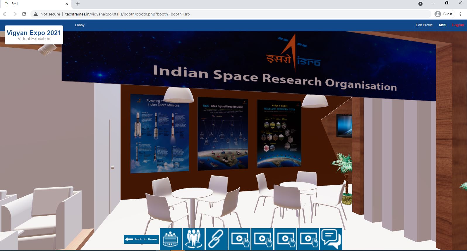 ISRO virtual stall at Vigyan Ek Samadhan